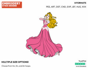 Dreamy Aurora - Disney's Sleeping Beauty - Embroidery Design in 3 sizes & 8 formats