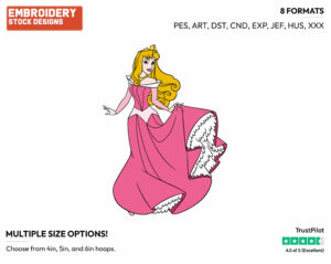 Aurora - Disney's Sleeping Beauty - Embroidery Design in 3 sizes & 8 formats