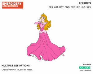 Dreamy Aurora - Disney's Sleeping Beauty - Embroidery Design in 3 sizes & 8 formats