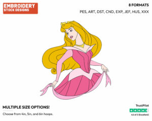 Aurora - Disney's Sleeping Beauty - Embroidery Design in 3 sizes & 8 formats