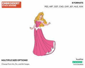 Sleeping Beauty - Disney's Sleeping Beauty - Embroidery Design in 3 sizes & 8 formats