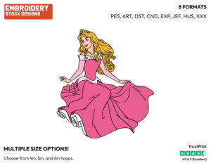 Sleeping Beauty - Disney's Sleeping Beauty - Embroidery Design in 3 sizes & 8 formats
