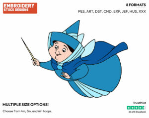Merryweather - Disney's Sleeping Beauty - Embroidery Design in 3 sizes & 8 formats