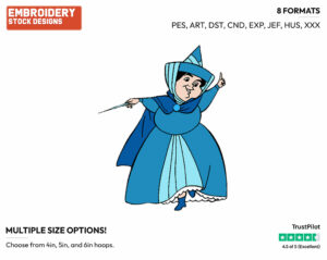 Merryweather Dancing - Disney's Sleeping Beauty - Embroidery Design in 3 sizes & 8 formats