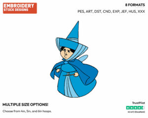 Merryweather - Disney's Sleeping Beauty - Embroidery Design in 3 sizes & 8 formats