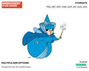Merryweather - Disney's Sleeping Beauty - Embroidery Design in 3 sizes & 8 formats