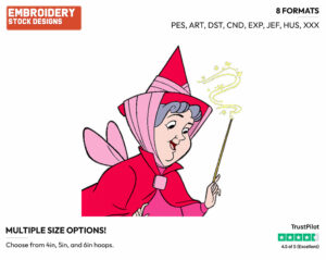 Flora - Disney's Sleeping Beauty - Embroidery Design in 3 sizes & 8 formats
