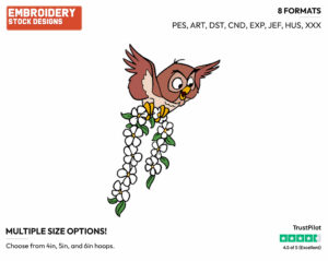 Owl - Disney's Sleeping Beauty - Embroidery Design in 3 sizes & 8 formats