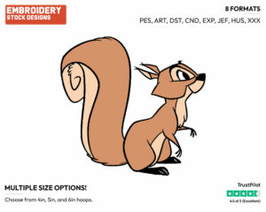 Squirrel - Disney's Sleeping Beauty - Embroidery Design in 3 sizes & 8 formats