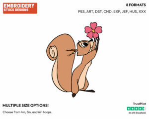 Squirrel - Disney's Sleeping Beauty - Embroidery Design in 3 sizes & 8 formats