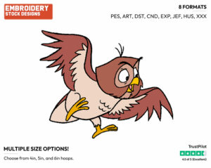 Owl - Disney's Sleeping Beauty - Embroidery Design in 3 sizes & 8 formats