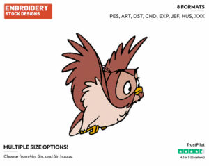 Owl - Disney's Sleeping Beauty - Embroidery Design in 3 sizes & 8 formats