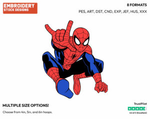 Spiderman - Disney's Spider-Man - Embroidery Design in 3 sizes & 8 formats