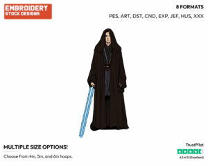 Anakin Skywalker - Disney's Star Wars - Embroidery Design in 3 sizes & 8 formats