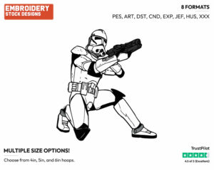 Stormtrooper - Disney's Star Wars - Embroidery Design in 3 sizes & 8 formats
