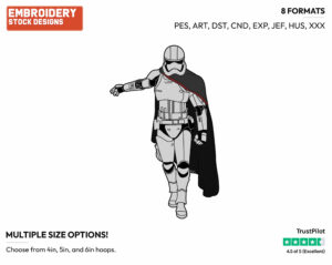 Captain Phasma - Disney's Star Wars - Embroidery Design in 3 sizes & 8 formats