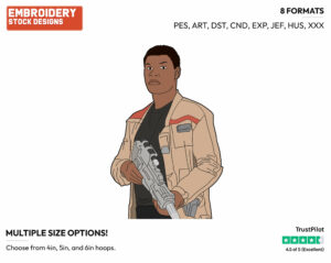 Fynn - Disney's Star Wars - Embroidery Design in 3 sizes & 8 formats