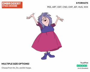 Madam Mim - Disney's The Sword in the Stone - Embroidery Design in 3 sizes & 8 formats