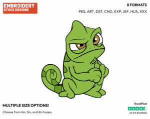 Pascal Ready For Trouble - Disney's Tangled - Embroidery Design in 3 sizes & 8 formats