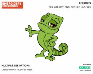 Pascal Posing - Disney's Tangled - Embroidery Design in 3 sizes & 8 formats