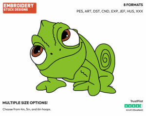 Cute Pascal - Disney's Tangled - Embroidery Design in 3 sizes & 8 formats
