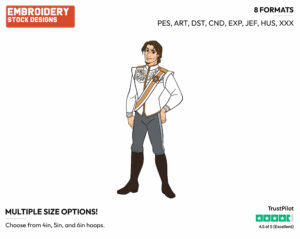 Eugene - Disney's Tangled - Embroidery Design in 3 sizes & 8 formats