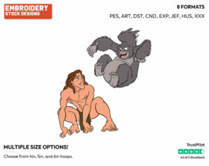 Terk, Tarzan - Disney's Tarzan - Embroidery Design in 3 sizes & 8 formats