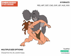 Terk, Tarzan - Disney's Tarzan - Embroidery Design in 3 sizes & 8 formats