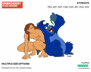 Terk, Tarzan - Disney's Tarzan - Embroidery Design in 3 sizes & 8 formats