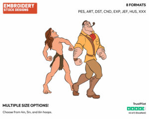 Tarzan Imitating How Clayton Walks - Disney's Tarzan - Embroidery Design in 3 sizes & 8 formats
