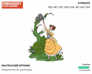 Jane Reaching Up To Baby Ape - Disney's Tarzan - Embroidery Design in 3 sizes & 8 formats