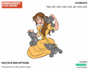 Jane, Baby Apes - Disney's Tarzan - Embroidery Design in 3 sizes & 8 formats