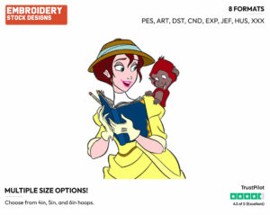Jane, Monkey - Disney's Tarzan - Embroidery Design in 3 sizes & 8 formats