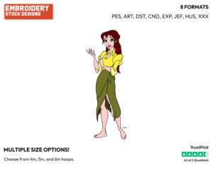 Jane - Disney's Tarzan - Embroidery Design in 3 sizes & 8 formats