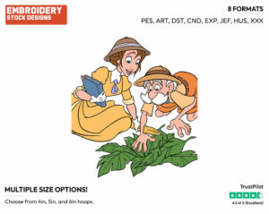 Jane, Porter - Disney's Tarzan - Embroidery Design in 3 sizes & 8 formats
