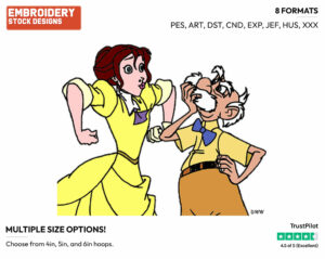 Jane, Porter - Disney's Tarzan - Embroidery Design in 3 sizes & 8 formats