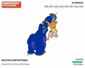 Gorilla, Professor - Disney's Tarzan - Embroidery Design in 3 sizes & 8 formats