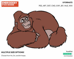 Kala - Disney's Tarzan - Embroidery Design in 3 sizes & 8 formats