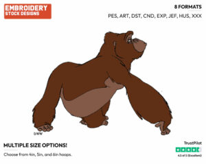Kala - Disney's Tarzan - Embroidery Design in 3 sizes & 8 formats