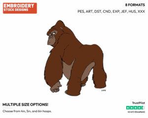 Kala - Disney's Tarzan - Embroidery Design in 3 sizes & 8 formats