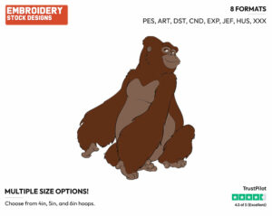 Kala - Disney's Tarzan - Embroidery Design in 3 sizes & 8 formats