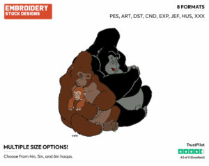 Kala, Kerchack, Baby - Disney's Tarzan - Embroidery Design in 3 sizes & 8 formats