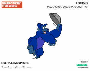 Gorilla - Disney's Tarzan - Embroidery Design in 3 sizes & 8 formats