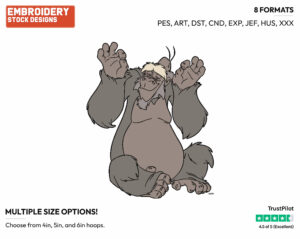 Zugor - Disney's Tarzan - Embroidery Design in 3 sizes & 8 formats