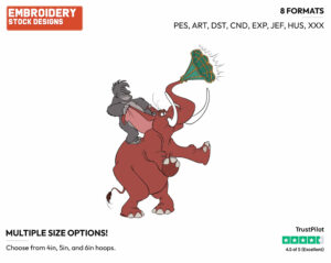 Terk, Tantor - Disney's Tarzan - Embroidery Design in 3 sizes & 8 formats