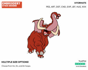 Tantor - Disney's Tarzan - Embroidery Design in 3 sizes & 8 formats