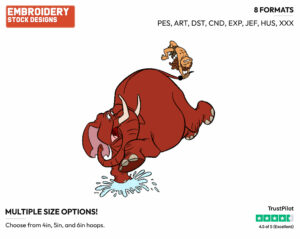 Tantor - Disney's Tarzan - Embroidery Design in 3 sizes & 8 formats