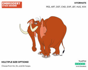 Tantor - Disney's Tarzan - Embroidery Design in 3 sizes & 8 formats