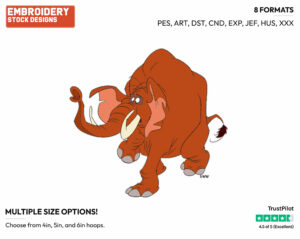 Tantor - Disney's Tarzan - Embroidery Design in 3 sizes & 8 formats