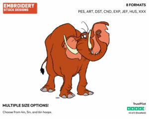 Tantor - Disney's Tarzan - Embroidery Design in 3 sizes & 8 formats